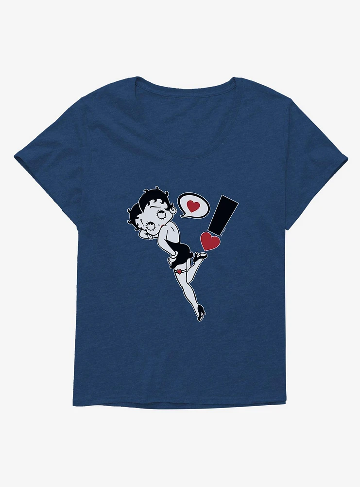 Betty Boop Exclamation of Love  Girls T-Shirt Plus