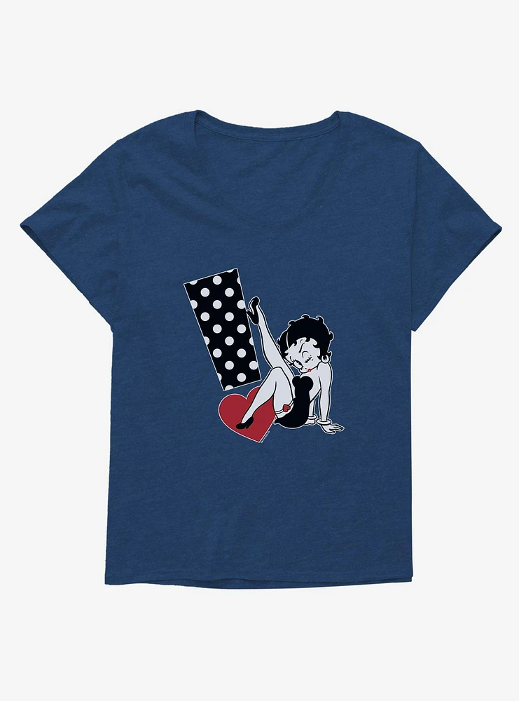 Betty Boop Polka Dot Exclamation Girls T-Shirt Plus