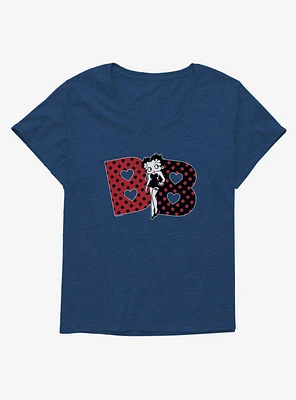Betty Boop Polka Dot Initials Girls T-Shirt Plus