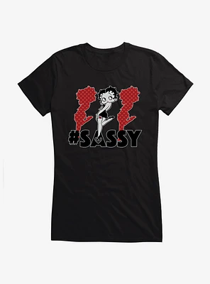 Betty Boop Hashtag Triple The Sass Girls T-Shirt