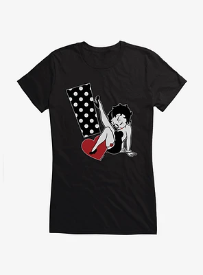 Betty Boop Polka Dot Exclamation Girls T-Shirt