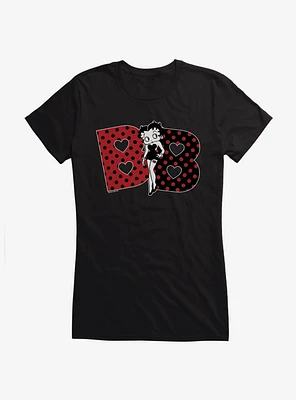 Betty Boop Polka Dot Initials Girls T-Shirt