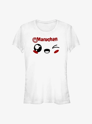 Maruchan Cute Wink Face Girls T-Shirt