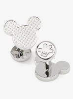 Disney Mickey Mouse Silhouette Basket Weave Cufflinks