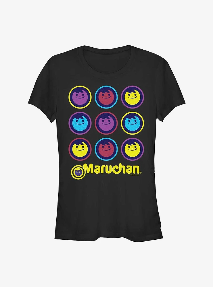 Maruchan Multi-Colored Face Girls T-Shirt