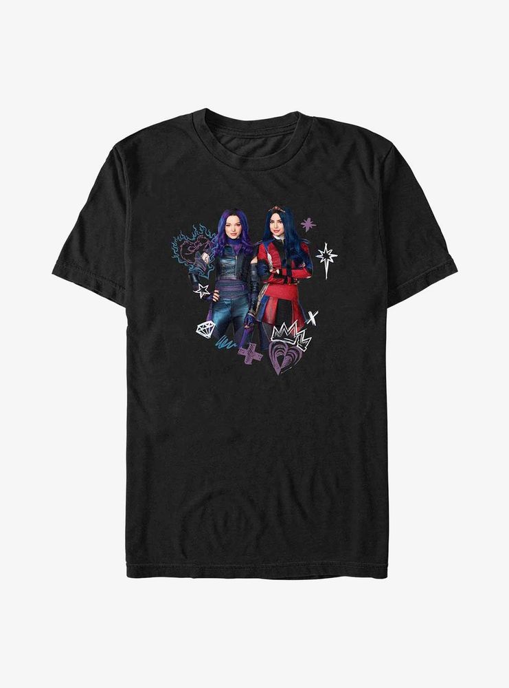 Disney Descendants Fierce Friends Mal Evie T-Shirt