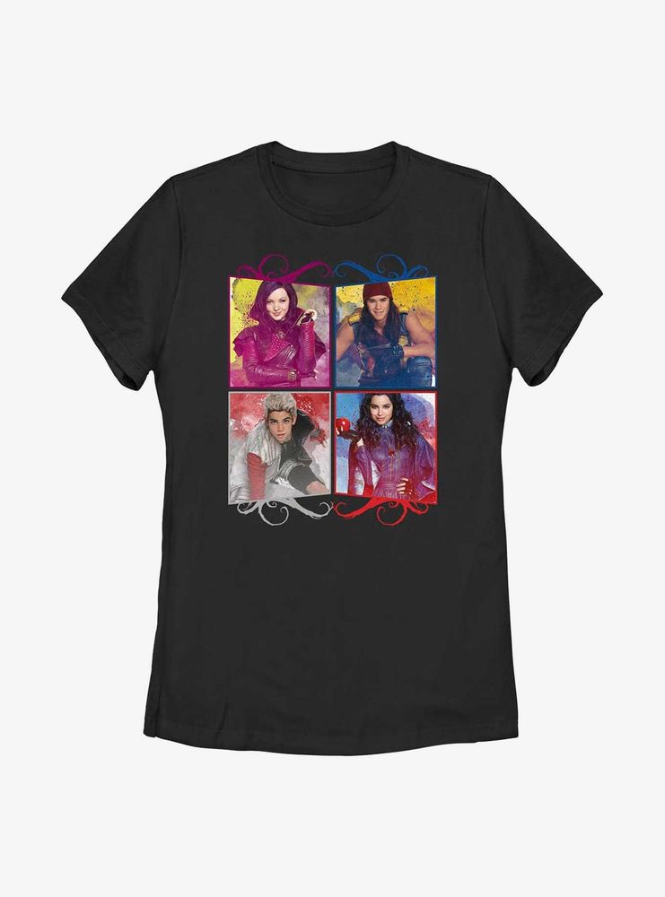 Disney Descendants Four Evil Boxes Womens T-Shirt