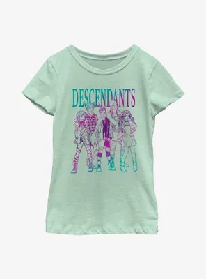 Disney Descendants Sketch Group Youth Girls T-Shirt