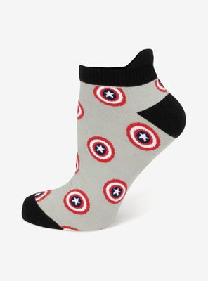 Marvel Captain America Gray Ankle Socks