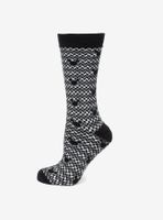 Disney  Mickey Mouse Silhouette Chevron Black Men's Socks