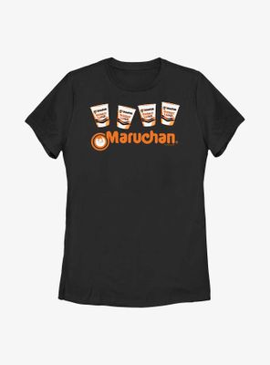 Maruchan Noodle Cups Row Womens T-Shirt