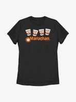Maruchan Noodle Cups Row Womens T-Shirt