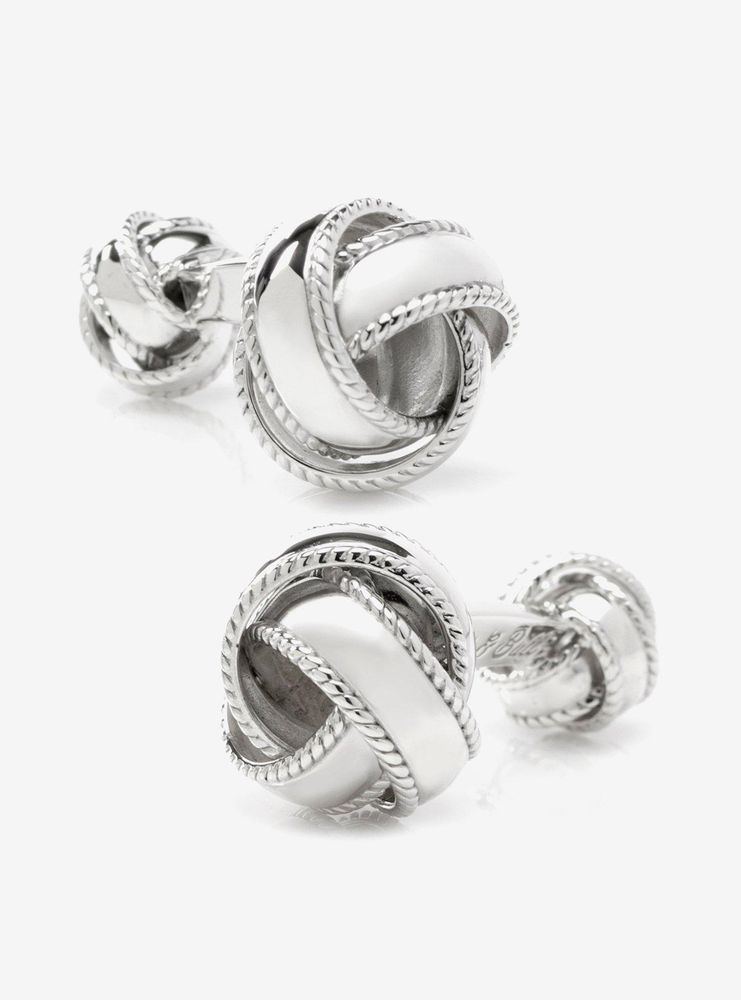 Sterling Silver Braided Knot Cufflinks