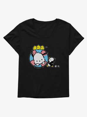 Pochacco Swimming With Friends Womens T-Shirt Plus