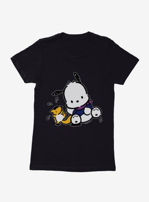 Pochacco Playing With Mon-Mon Womens T-Shirt
