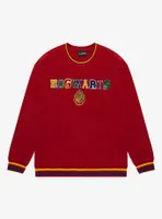 Harry Potter Hogwarts Mismatch Letterman Crewneck - BoxLunch Exclusive