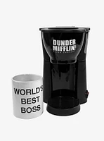 The Office Single Cup Coffee Maker with World's Best Boss Mug