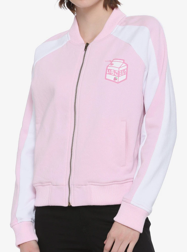 Strawberry Milk Girls Bomber Jacket