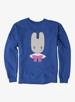 Marron Cream Pink Bow Bunny Sweatshirt