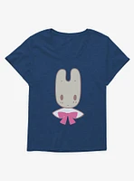 Marron Cream Pink Bow Bunny Girls T-Shirt Plus