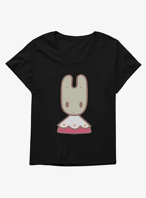 Marron Cream Portrait Girls T-Shirt Plus