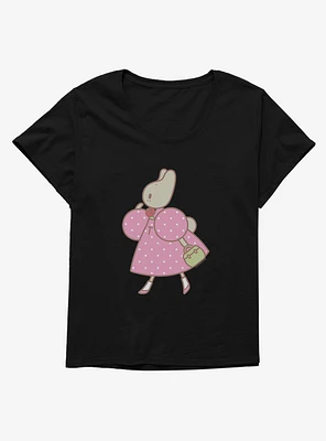 Marron Cream Taking A Stroll Girls T-Shirt Plus