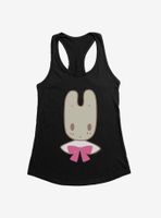 Marron Cream Pink Bow Bunny Womens Tank Top