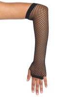 Black Fishnet Fingerless Arm Warmers