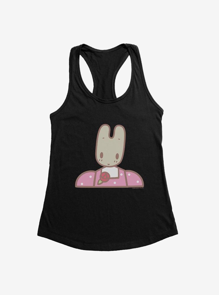 Marron Cream Pink Bunny Womens Tank Top