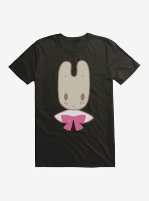 Marron Cream Pink Bow Bunny T-Shirt