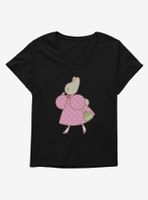 Marron Cream Taking A Stroll Womens T-Shirt Plus