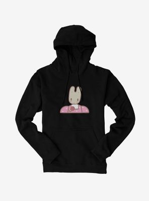 Marron Cream Pink Bunny Hoodie