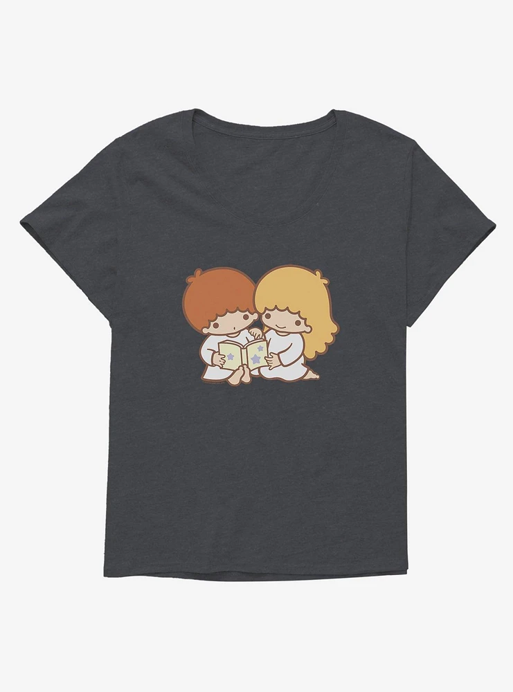 Little Twin Stars Reading Time Girls T-Shirt Plus