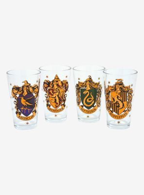 Harry Potter Hogwarts House Crest Pint Glass Set 