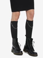 Black Chain Knee-High Socks