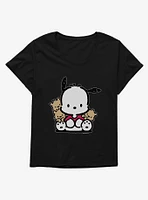 Pochacco Sitting With Friends Girls T-Shirt Plus