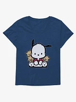 Pochacco Sitting With Friends Girls T-Shirt Plus