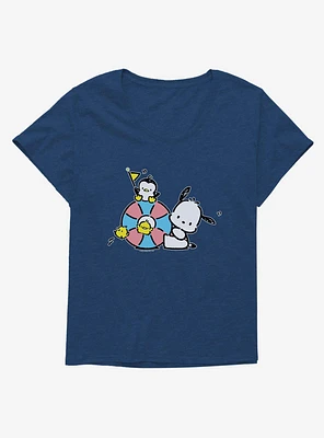 Pochacco Swimming Party Girls T-Shirt Plus