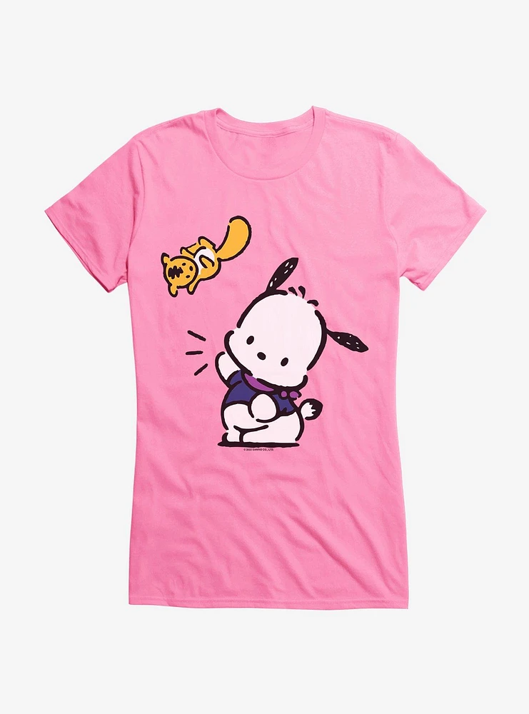 Pochacco Flying Mon-Mon Girls T-Shirt