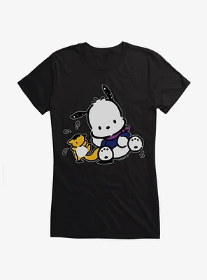 Pochacco Playing With Mon-Mon Girls T-Shirt