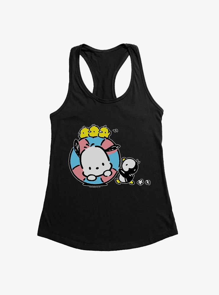 Pochacco Swimming With Friends Girls Tank