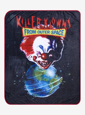 Killer Klowns From Outer Space Comic Book Cover Throw Blanket