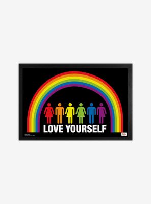 Love Yourself - Rainbow Framed Poster