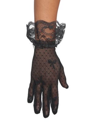 Black Lace Mesh Gloves