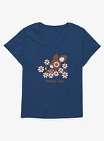 Deery-Lou Floral Design Girls T-Shirt Plus