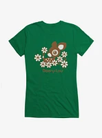 Deery-Lou Floral Design Girls T-Shirt