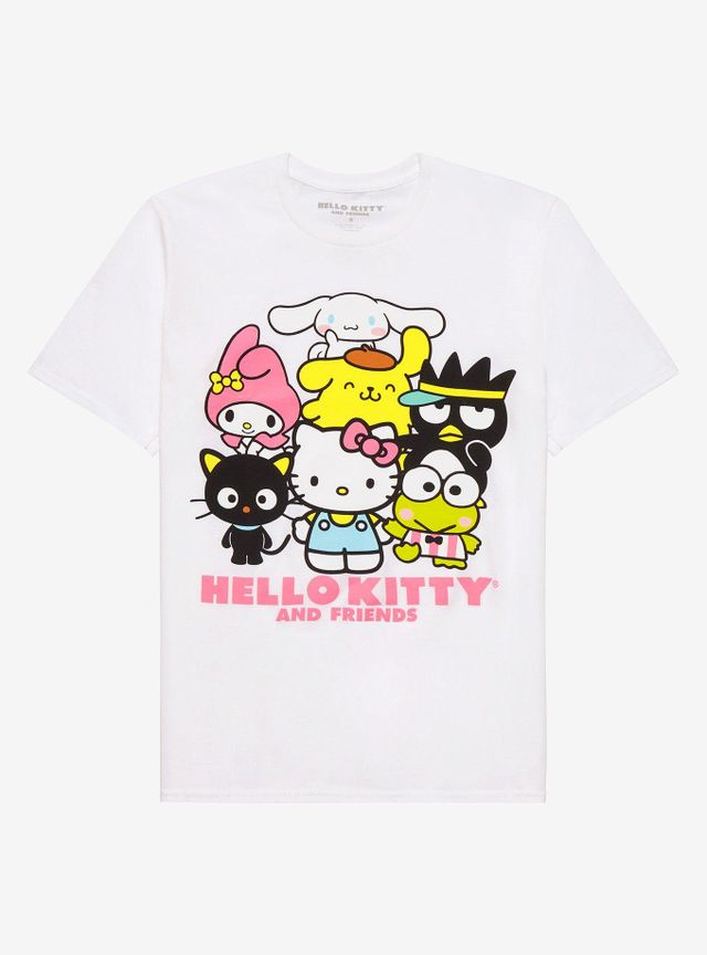Hello Kitty X Pusheen Tie-Dye Boyfriend Fit Girls T-Shirt Plus Size