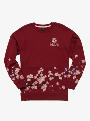 Disney Mulan Embroidered Floral Crewneck - BoxLunch Exclusive