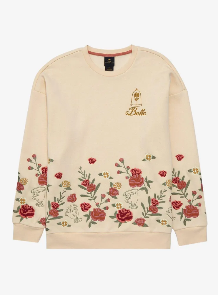 Disney Beauty and the Beast Belle Floral Women's Crewneck - BoxLunch Exclusive