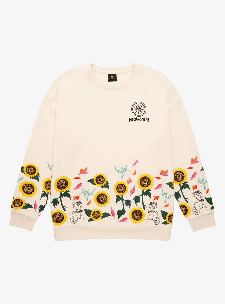 Disney Princess Pocahontas Embroidered Floral Crewneck - BoxLunch Exclusive